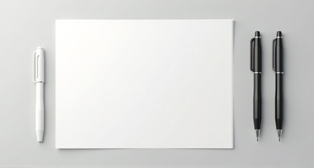 blank notebook and pen