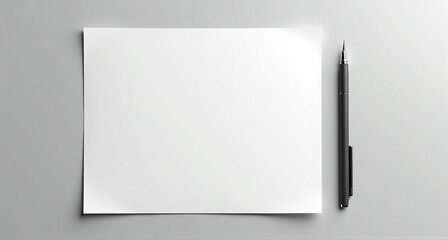 Canvas Print - blank sheet of paper on the table