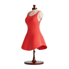 Poster - Classic Womens Dress Mockup and Mannequin. 3d Rendering