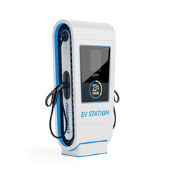 Aufkleber - White Modern Power Supply for Electric Car Charging Station. 3d Rendering