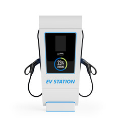 Aufkleber - White Modern Power Supply for Electric Car Charging Station. 3d Rendering