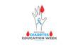 © design.designer - National Diabetes Education Week. background, banner, card, poster, template. Vector illustration.