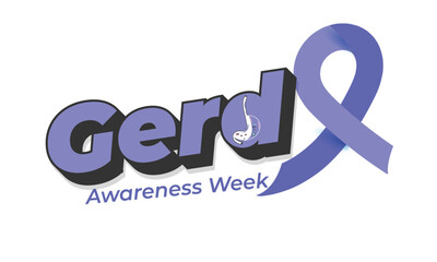 Wall Mural - GERD awareness week. background, banner, card, poster, template. Vector illustration.