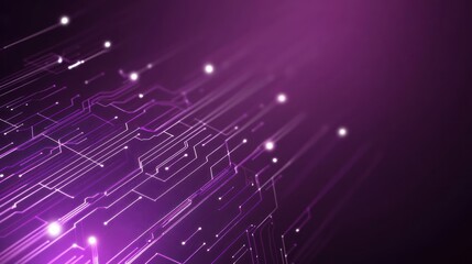 Wall Mural - Abstract Purple Circuit Board Background