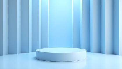 blue podium sstage product for sale promotion background 2