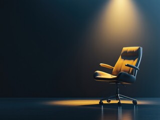 Poster - Office Chair Under Spotlight