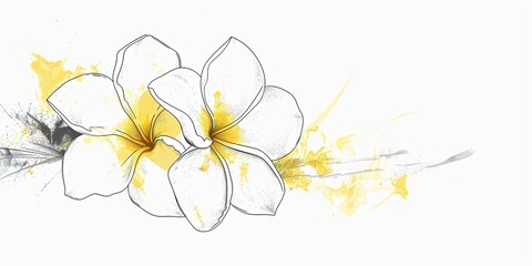 Sticker - white flower