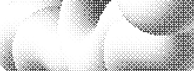 Poster - Pixelated curved gradient shape. Comic dither undulate texture background. Liquid squiggling form for banner, poster, leaflet, brochure. Cartoon rasterized overlay backdrop. Vector dotted wallpaper