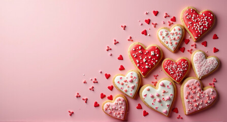 Canvas Print - heart shaped candies