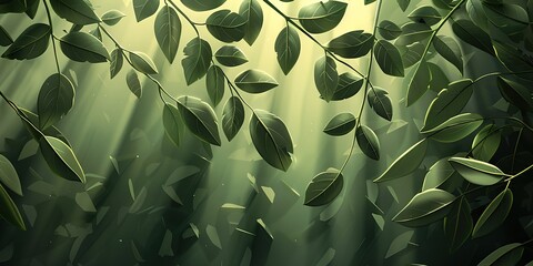 Wall Mural - leaves in the wind