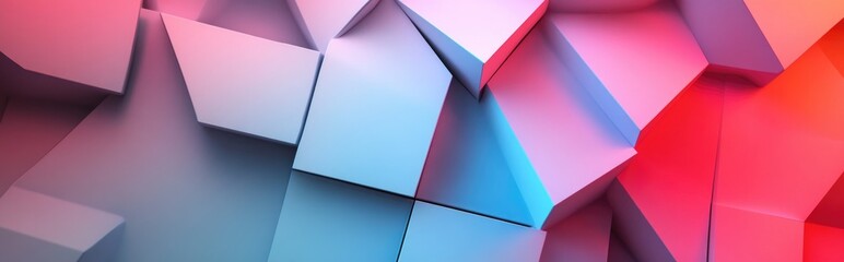 Poster - 3D abstract geometric shapes on a minimalist white background with a textured paper pattern