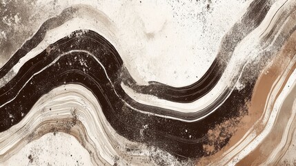 Wall Mural - Abstract background of artistically drawn line pattern in white and brown. Illustration of lines background in white and brown colors for graphic design.