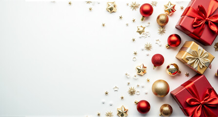 Wall Mural - christmas background with balls