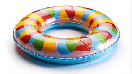 Inflatable swim ring with realistic design isolated on background, swim ring, pool float, summer, beach, water, recreation