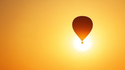 Canvas Print - Hot Air Balloon Sunset Silhouette