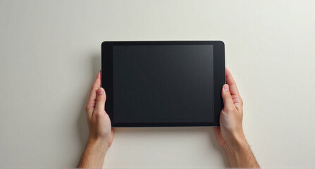 Wall Mural - person holding tablet pc