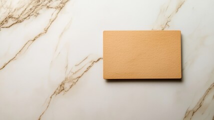 A minimalistic leather card holder on a marble surface, showcasing elegance and style for professional use and personal branding., 3D illustration