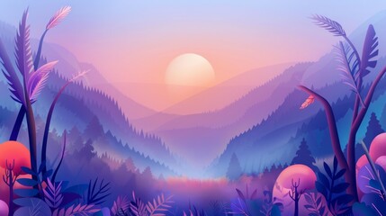 Wall Mural - gradient background wallpaper illustration art with smooth transitions of colors, ideal for pc, lapt