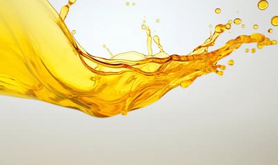 Wall Mural - Close-up of Yellow Liquid Spilling