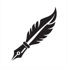 Pen simple icon set. Pen symbol collection. Vector illustration silhouette on a white background