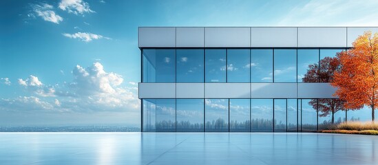 Poster - Modern Office Building with Glass Facade