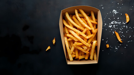 Wall Mural - French fries packaging box