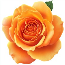 Orange Rose Painted Style Free Stock Photo - Public Domain Pictures