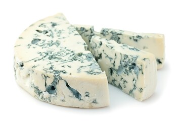 Blue cheese isolated on white background