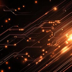 Poster - Dynamic abstract background featuring glowing lines and particles, perfect for technology, digital art, or futuristic themes.