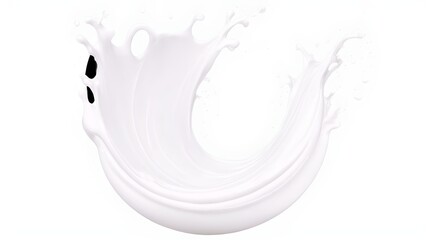 milk splash isolated on white