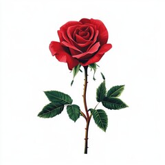 Wall Mural - vector graphic of a red rose