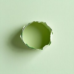 Poster - Closeup of a green paper punch centered on a plain white background showcasing the simple modern and minimalist design of this functional office supply