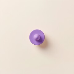 Poster - Close up shot of a purple paper punch placed at the center of a light colored background  The stationery tool is isolated against the simple minimalist backdrop