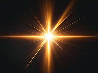 Flare light, effects sunlight, lens flare, light leaks, warm sun rays light effects, overlays or golden flare isolated on black background. effect, sunlight, ray, glow, bright, shine, sun. ai