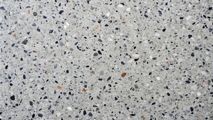 Gray terrazzo stone flooring with dark grey flecks, top view, terrazzo, stone, flooring, texture, abstract, background