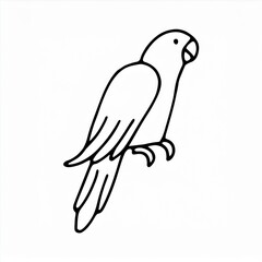 parrot black icon isolated on white