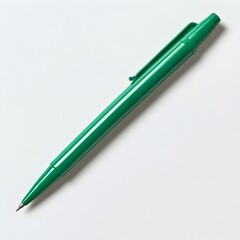 Poster - Green Marker Placed at the Center of a Plain and Simple Background for Graphic Design Office and Conceptual Purposes  Minimal and Geometric Composition with a Clean Modern and Minimalist Aesthetic