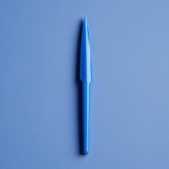 Poster - Stylish and modern blue letter opener placed at the center of a plain background perfect for corporate or office workspace settings  The simple