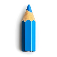 Poster - Meticulously Captured Close up Image of a Blue Pencil Sharpener Placed Centrally on a Clean Stark White Background Highlighting Its Simplistic Design and Utilitarian Purpose