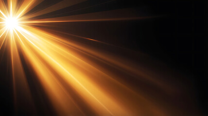 Flare light, effects sunlight, lens flare, light leaks, warm sun rays light effects, overlays or golden flare isolated on black background. effect, sunlight, ray, glow, bright, shine, sun. ai