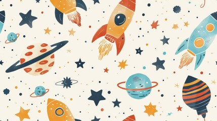 Space theme pattern.
