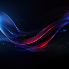 Poster - Vibrant swirling waves of blue and red light against a dark background, creating a dynamic and energetic visual effect.