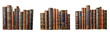 © grapiephoto - aged antique hard cover books isolated on transparent background