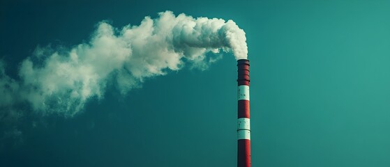 Poster - Aligning Climate Goals with Carbon Neutrality and Emissions Reduction Efforts   Concept Showcasing Smokestacks and Industrial Landscape Reflecting Environmental Sustainability and Clean Energy