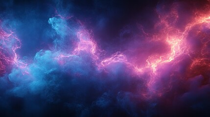 Poster - Abstract Blue and Pink Glowing Energy Texture
