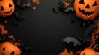 © Business Pics - funky halloween 2023 sales banner background with copy space, top view