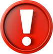 © Diana - 3D icon of white exclamation sign in red circle clip art