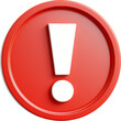 © Diana - 3D icon of white exclamation sign in red circle clip art
