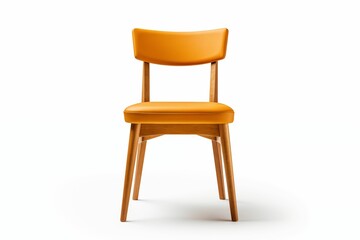 Poster - yellow Chair isolated on white background. Generative ai