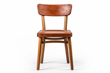 Poster - Wooden Chair isolated on white background. Generative ai